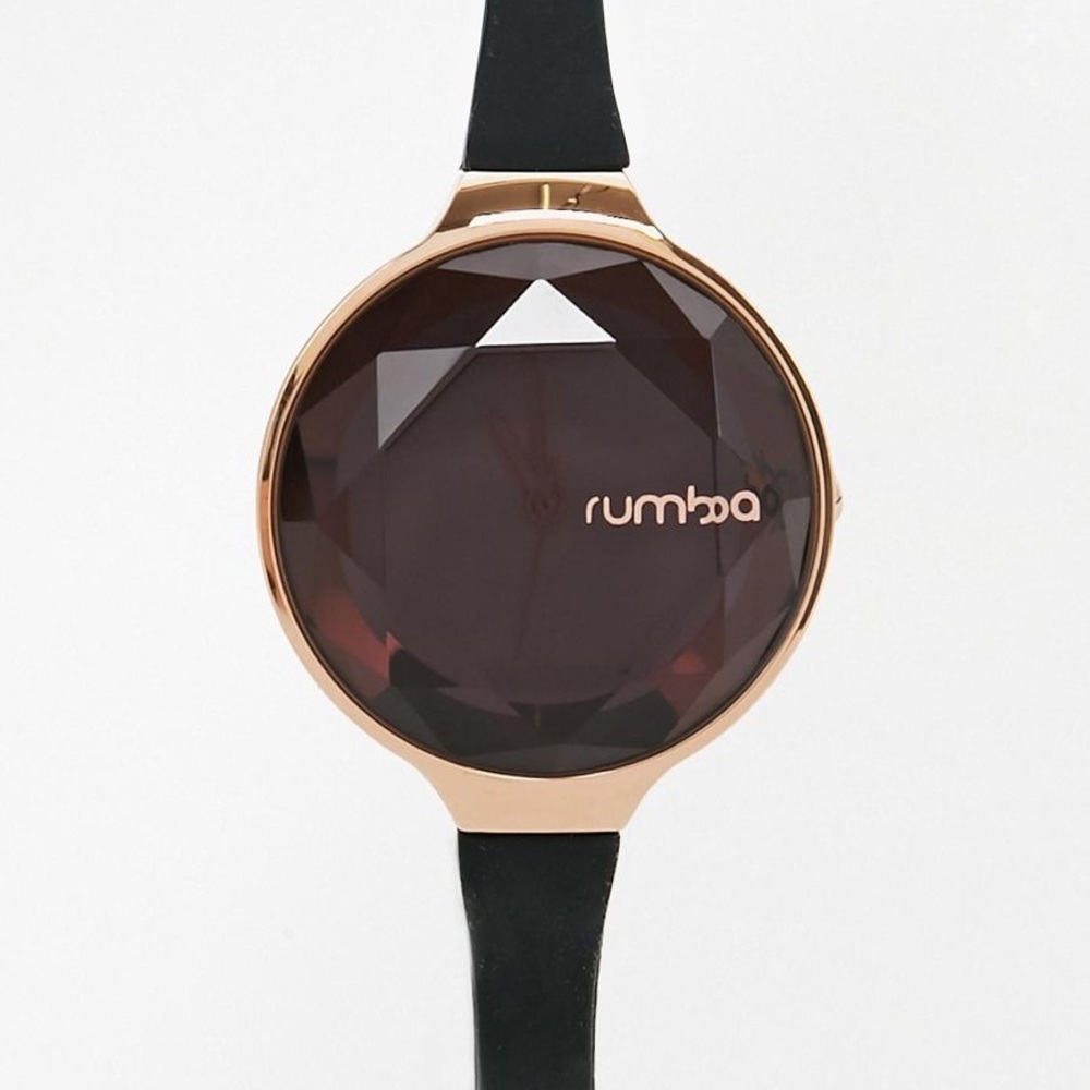 Rumba Orchard Gem Mini Watch | Black & Rose Gold